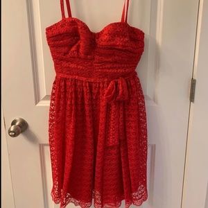 Victoria Secret Red Lace Dress